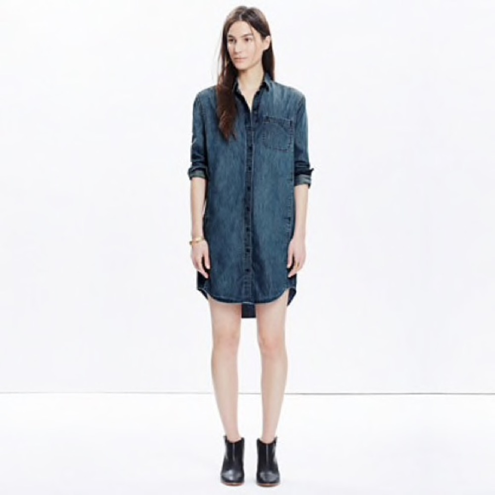 Madewell Sunday Denim Shirt Dress Small